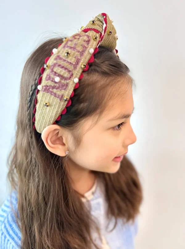 Florida State Child Size NOLES Cross Stitch Headband-Brianna Cannon New