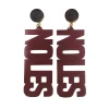 Florida State Garnet NOLES Earrings with Black Druzy-Brianna Cannon Fashion