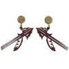 Florida State Garnet Spear Earrings with Gold Druzy-Brianna Cannon Sale