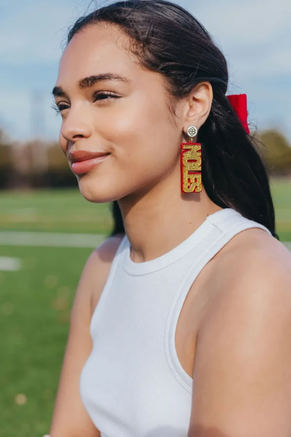 Florida State Gold NOLES Earrings-Brianna Cannon New