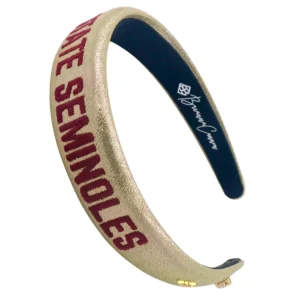 Florida State Gold Thin Embroidered Headband-Brianna Cannon Clearance