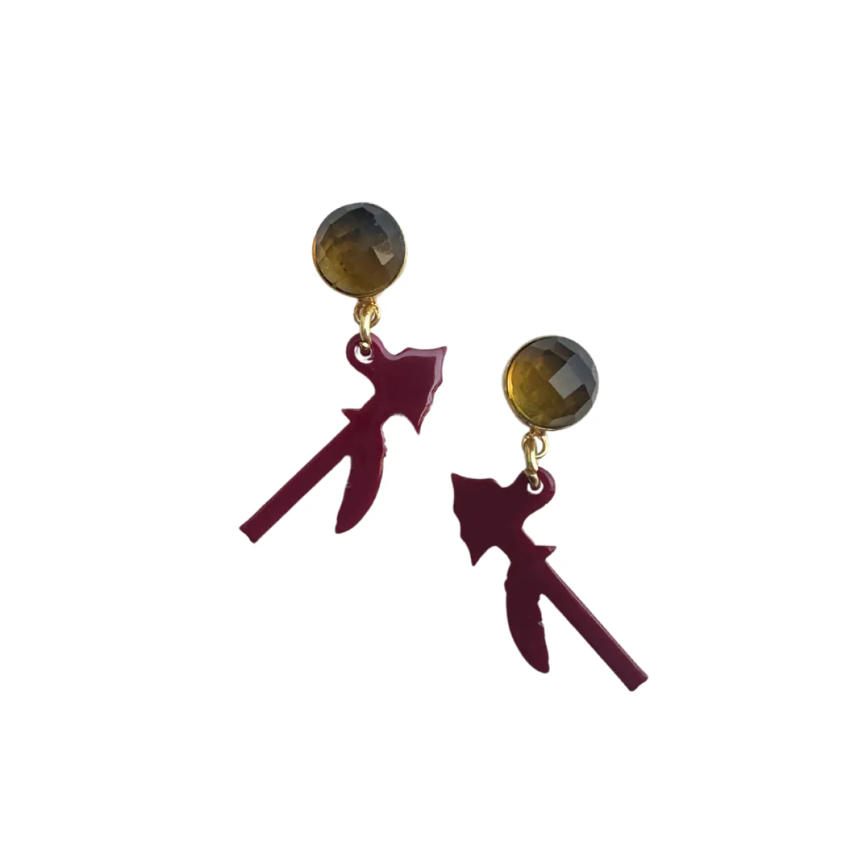 florida_state_mini_garnet_0.webp Florida State Mini Garnet Spear Earrings-Brianna Cannon Sale