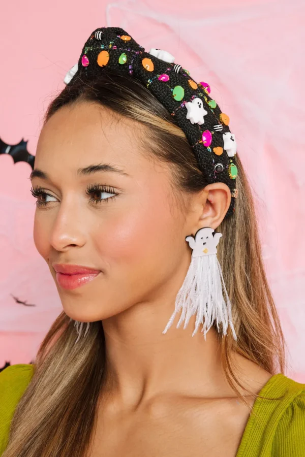 Friendly Ghost Feather Earrings-Brianna Cannon Sale