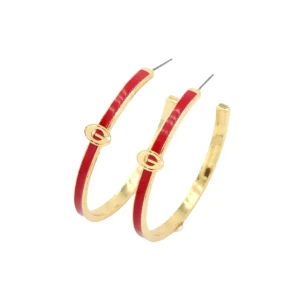 Georgia Logo Hoop Earrings-Brianna Cannon Clearance