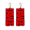 Georgia Red and Black DAWGS Earrings-Brianna Cannon Clearance