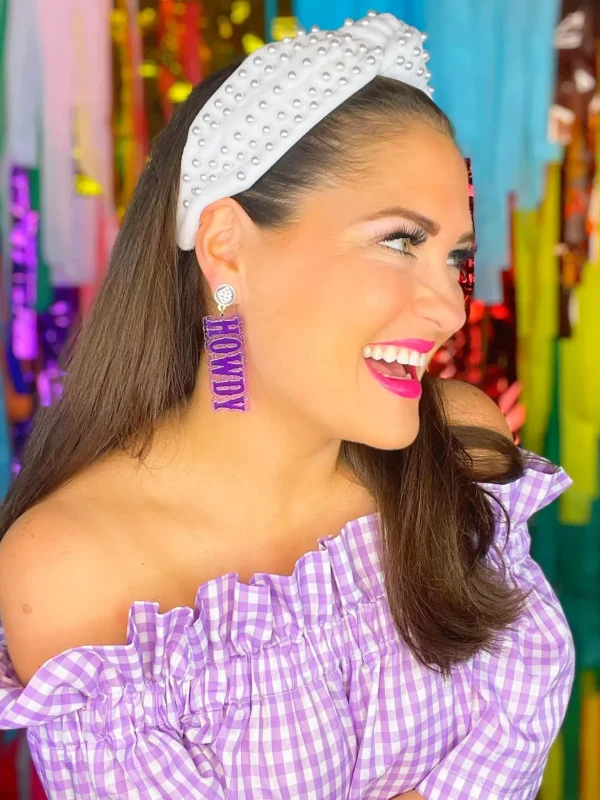 Glitter Howdy Earrings-Brianna Cannon Online