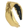 Gold Puff Metallic Knotted Headband-Brianna Cannon Best