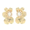 Golden Bloom Statement Earrings in White-Brianna Cannon Online