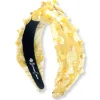Golden Jar Print Headband with Yellow Agate Beads-Brianna Cannon Online