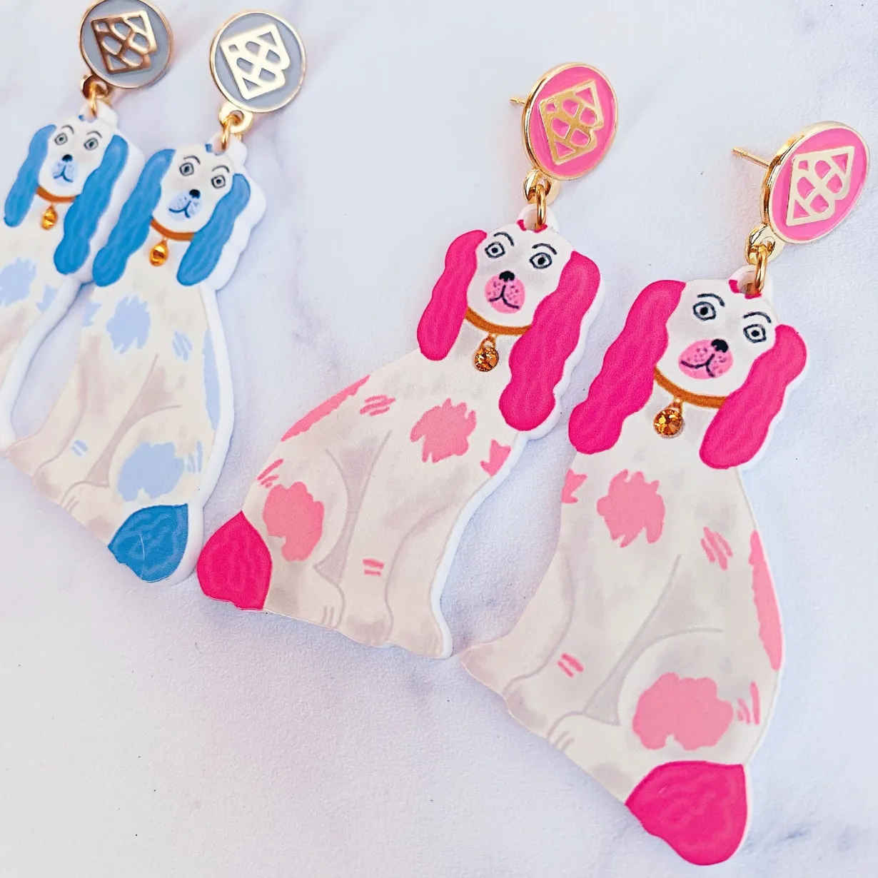 grandmillennial_collectio_0.webp Grandmillennial Collection - Staffordshire Spaniel Earrings (MULTIPLE COLORS)-Brianna Cannon Online