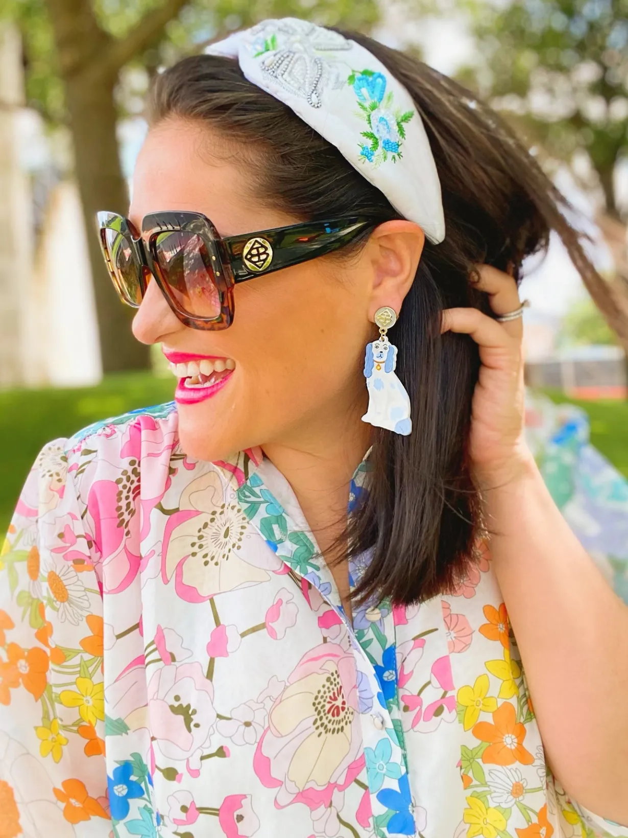 grandmillennial_collectio_1.webp Grandmillennial Collection - Staffordshire Spaniel Earrings (MULTIPLE COLORS)-Brianna Cannon Online