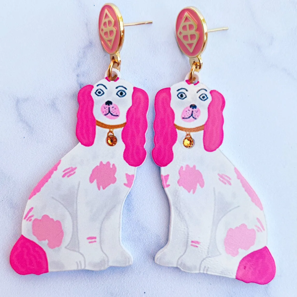 grandmillennial_collectio_2.webp Grandmillennial Collection - Staffordshire Spaniel Earrings (MULTIPLE COLORS)-Brianna Cannon Online