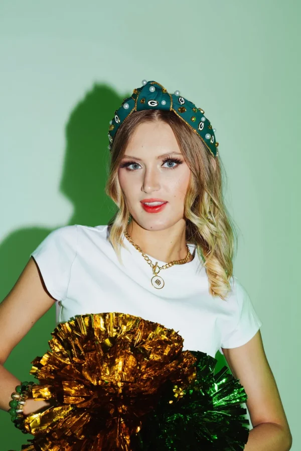 Green Bay Packers Green Logo Headband-Brianna Cannon Sale