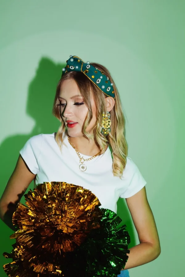 Green Bay Packers Green Logo Headband-Brianna Cannon Sale