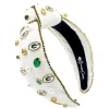 Green Bay Packers White Logo Headband-Brianna Cannon Outlet