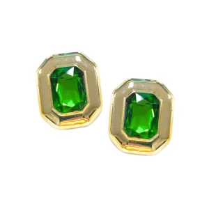 Green Jeweled Studs-Brianna Cannon Fashion