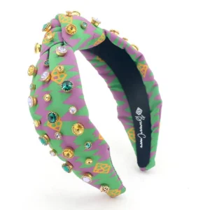 Green, Purple & Gold BC Headband With Crystals-Brianna Cannon Fashion