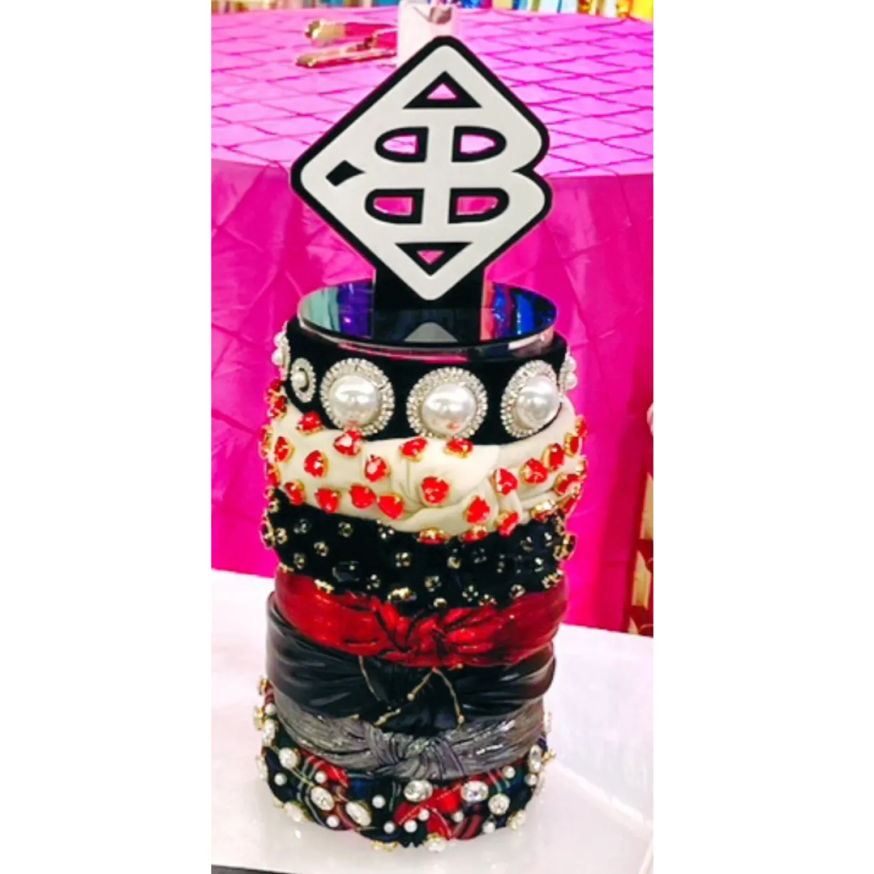 headband_display_with_lo_1.webp 10" Headband Display with Logo Top-Brianna Cannon Clearance