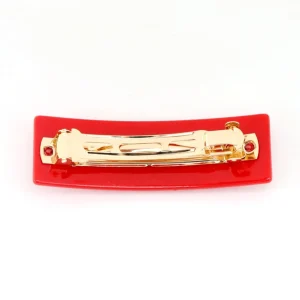 Houston Red COOGS Rectangle Barrette Clip-Brianna Cannon Fashion
