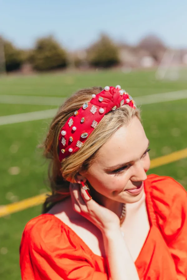 Houston Red Logo Headband-Brianna Cannon Fashion