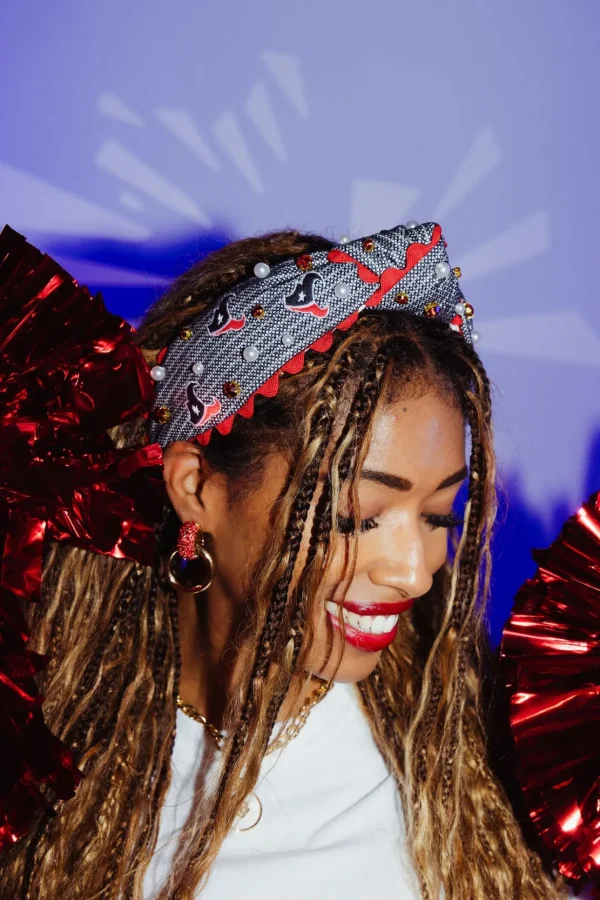 Houston Texans Adult Cross Stitch Headband-Brianna Cannon Outlet