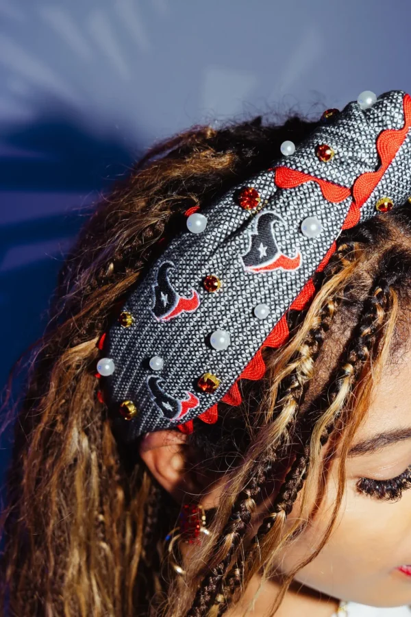 Houston Texans Adult Cross Stitch Headband-Brianna Cannon Outlet