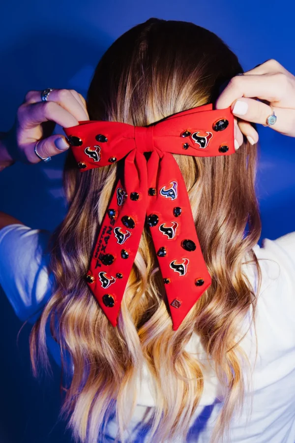 Houston Texans Red Bow Barrette-Brianna Cannon Hot