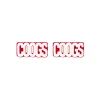 Houston White & Red Glitter COOGS Studs-Brianna Cannon Sale