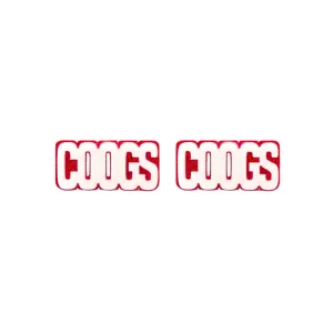 Houston White & Red Glitter COOGS Studs-Brianna Cannon Sale