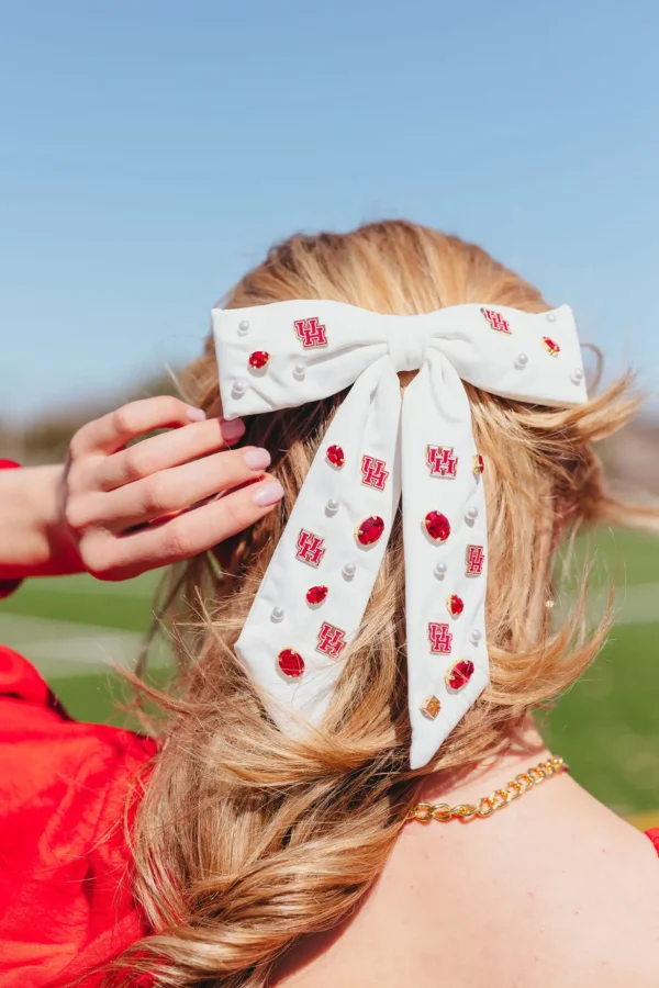 Houston White Bow Barrette-Brianna Cannon Best
