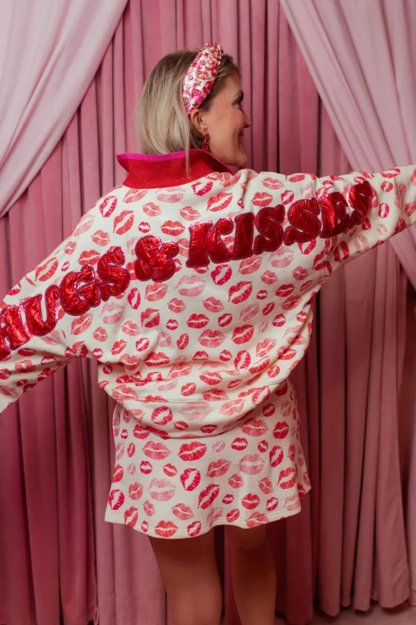 Hugs & Kisses Lips Sweatshirt-Brianna Cannon Sale