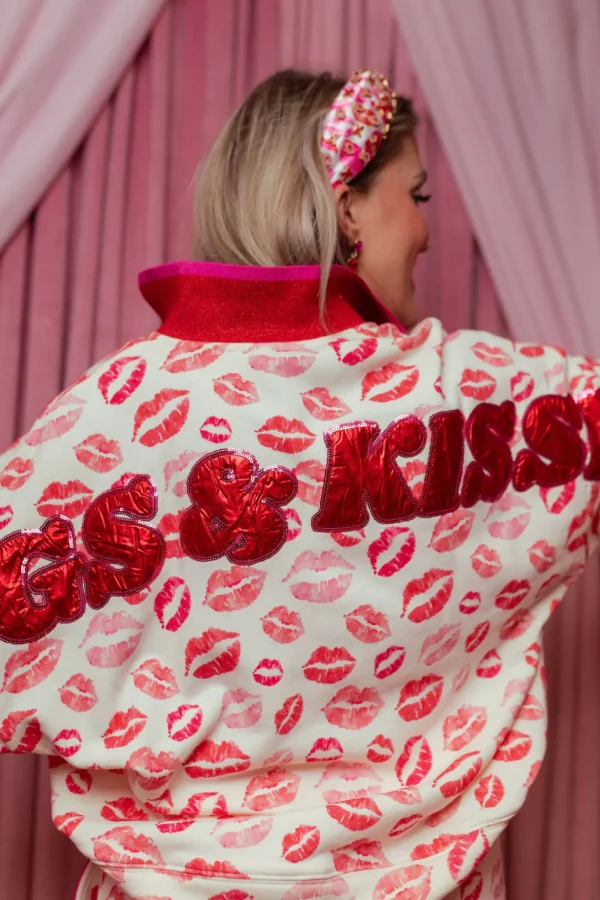Hugs & Kisses Lips Sweatshirt-Brianna Cannon Sale