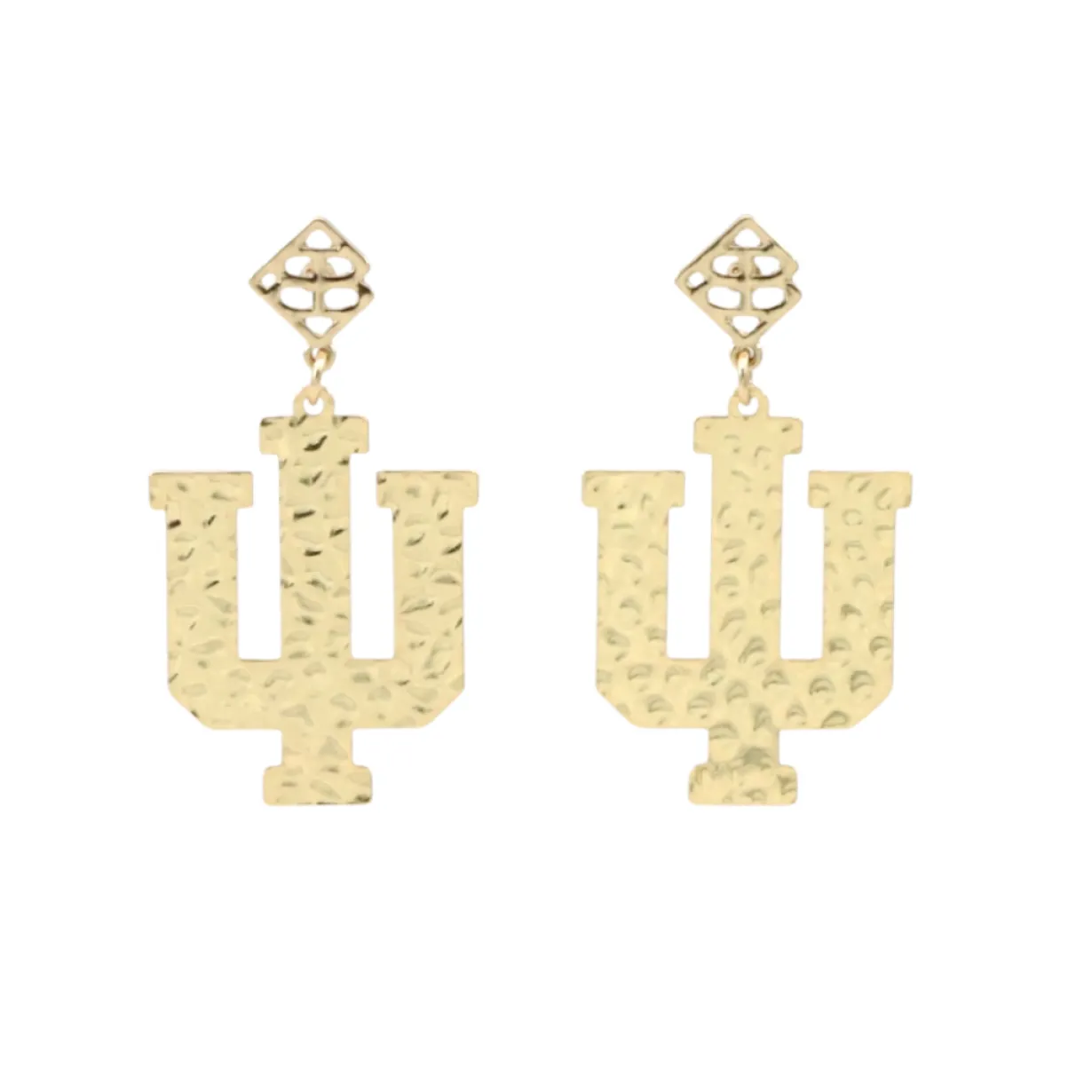 indiana_gold_logo_earring_0.webp Indiana Gold Logo Earring with BC Logo-Brianna Cannon Fashion