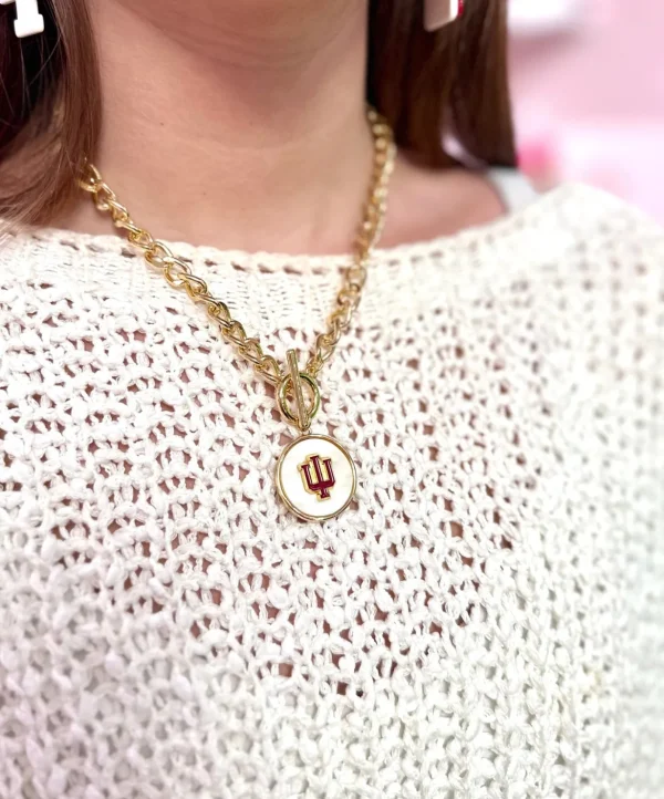 Indiana Logo Necklace-Brianna Cannon New