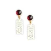 Indiana Mini White HOOSIERS Earrings-Brianna Cannon New