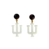 Indiana Mini White Logo Earrings-Brianna Cannon Fashion
