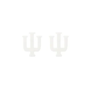 Indiana White Logo Stud Earrings-Brianna Cannon New