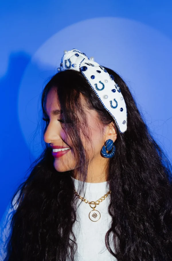 Indianapolis Colts White Logo Headband-Brianna Cannon Hot