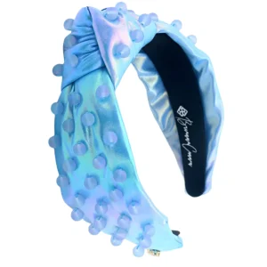 Iridescent Blue Headband with Beads-Brianna Cannon Best