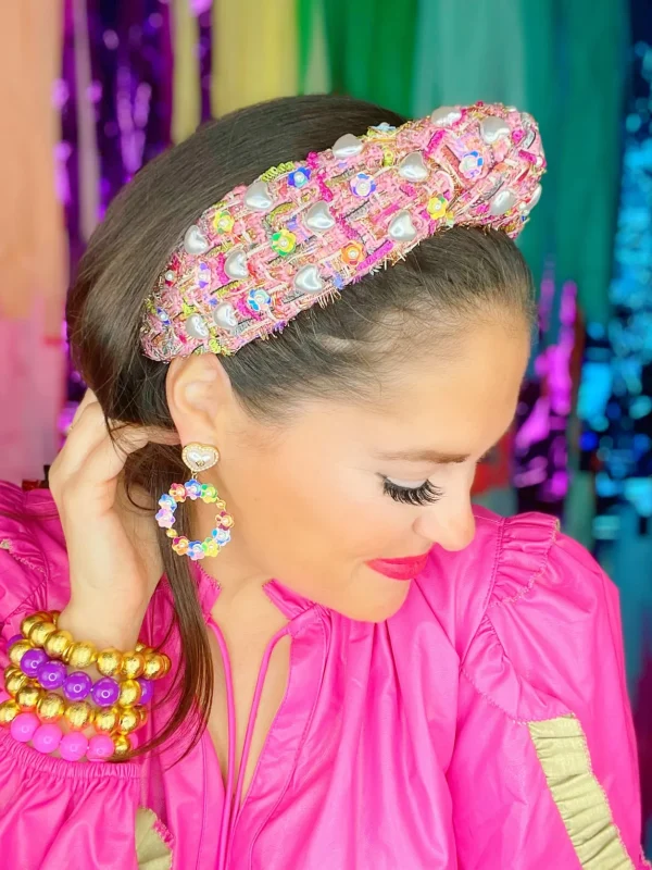 Iridescent Flower Hoop Earrings-Brianna Cannon Best