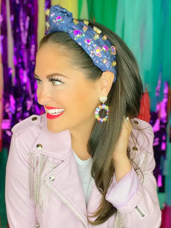 Iridescent Flower Hoop Earrings-Brianna Cannon Best
