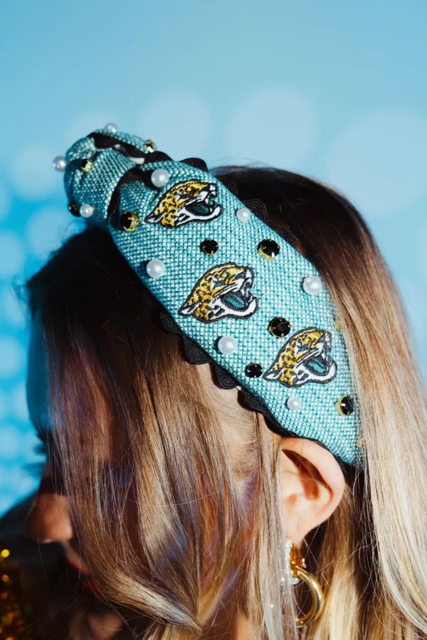 Jacksonville Jaguars Adult Cross Stitch Headband-Brianna Cannon New
