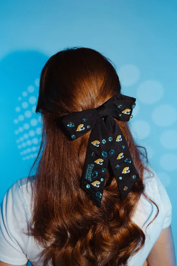 Jacksonville Jaguars Black Bow Barrette-Brianna Cannon Hot