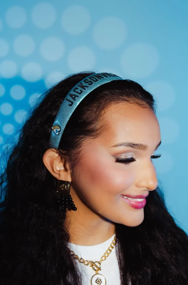 Jacksonville Jaguars Thin Embroidered Headband-Brianna Cannon Discount