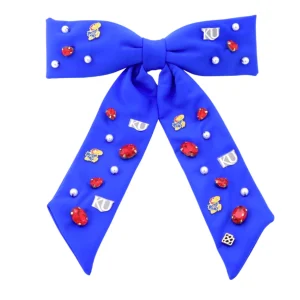 Kansas Blue Bow Barrette-Brianna Cannon Discount