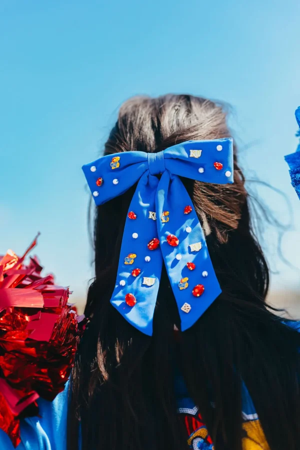 Kansas Blue Bow Barrette-Brianna Cannon Discount