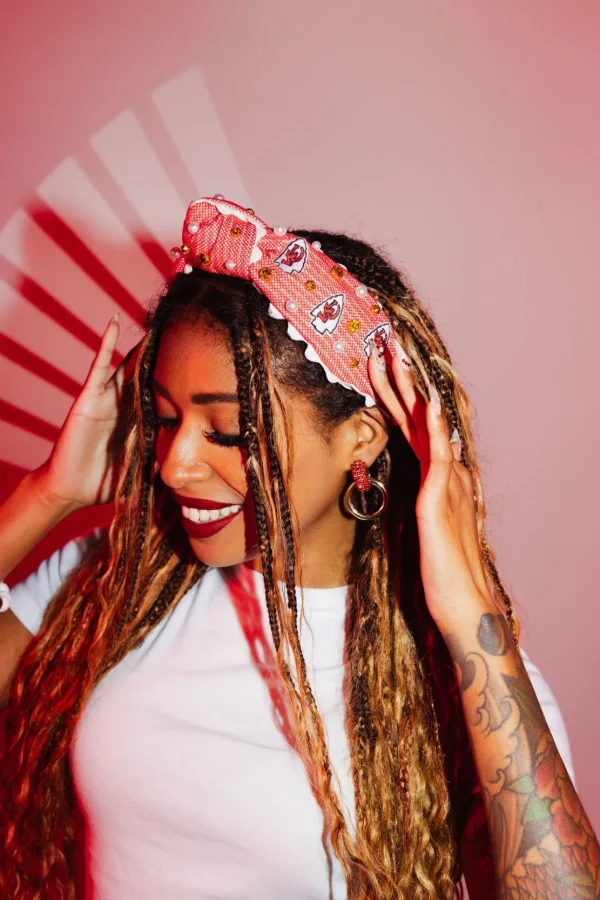 Kansas City Chiefs Adult Cross Stitch Headband-Brianna Cannon Hot