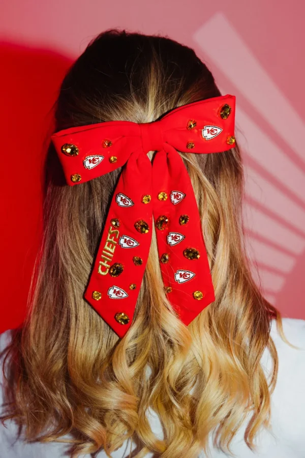Kansas City Chiefs Red Bow Barrette-Brianna Cannon New