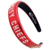 Kansas City Chiefs Thin Embroidered Headband-Brianna Cannon Clearance