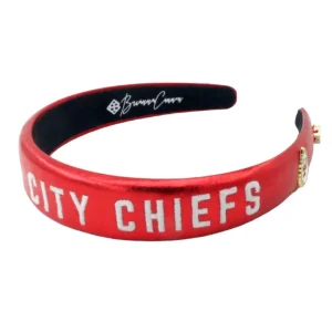 Kansas City Chiefs Thin Embroidered Headband-Brianna Cannon Clearance